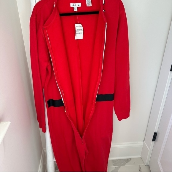 The Rail Unisex Red Santa Fleece One Piece Christmas Pajamas Sz L - Picture 12 of 14